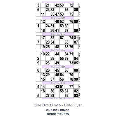 One Box Bingo Lilac Flyer - PUB GIANT